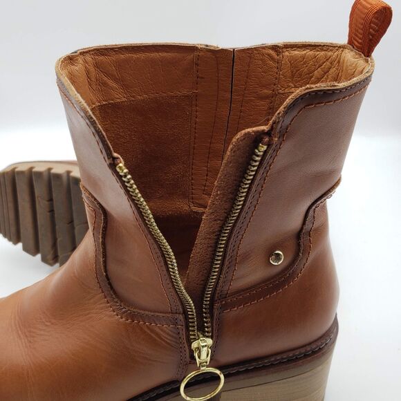 PIKOLINOS Valladolid W5D-8942 Leather Boots Brandy Women's Size 8.5 US 39 EUR - Picture 9 of 10